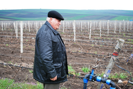 After he lost half of his crop to a severe drought, Ion Baban used his grant money to build a water cache.